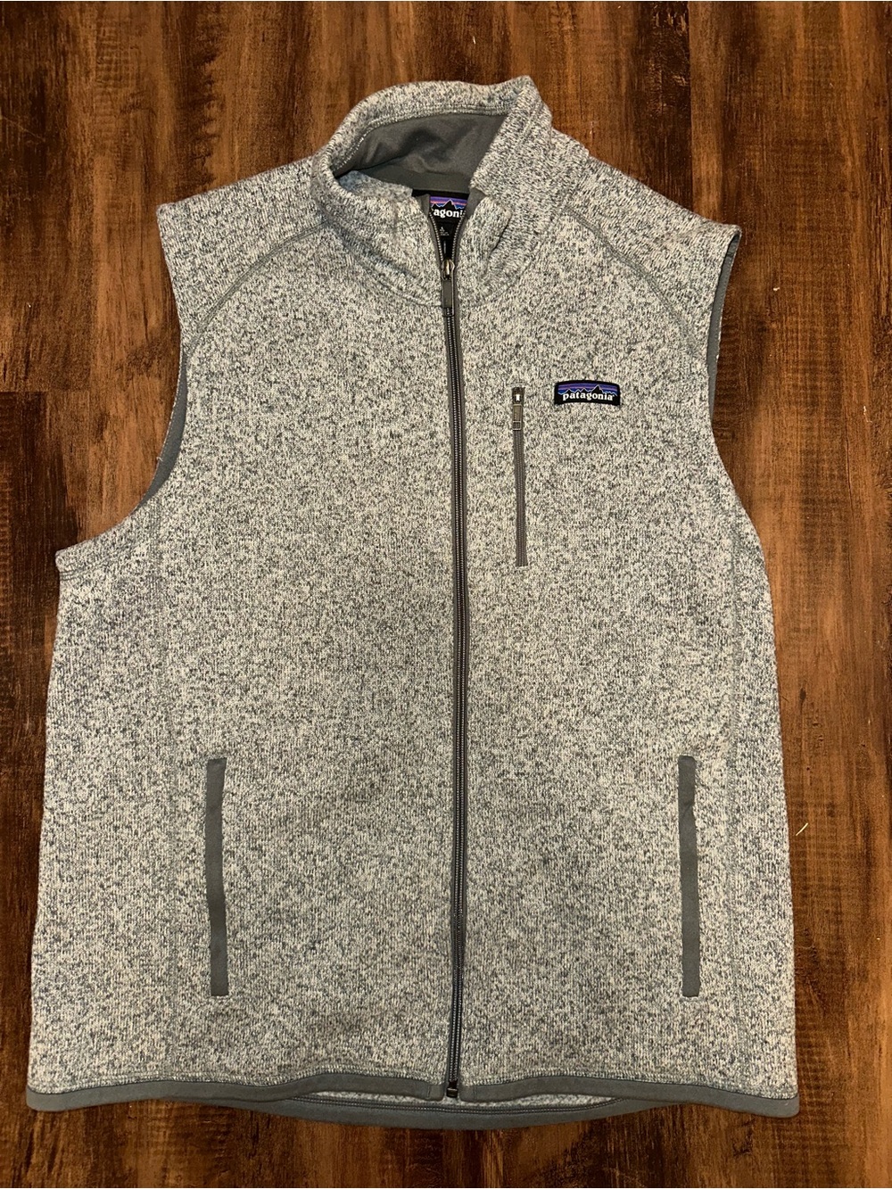 Patagonia Men's Heather Gray Full-Zip Fleece Vest